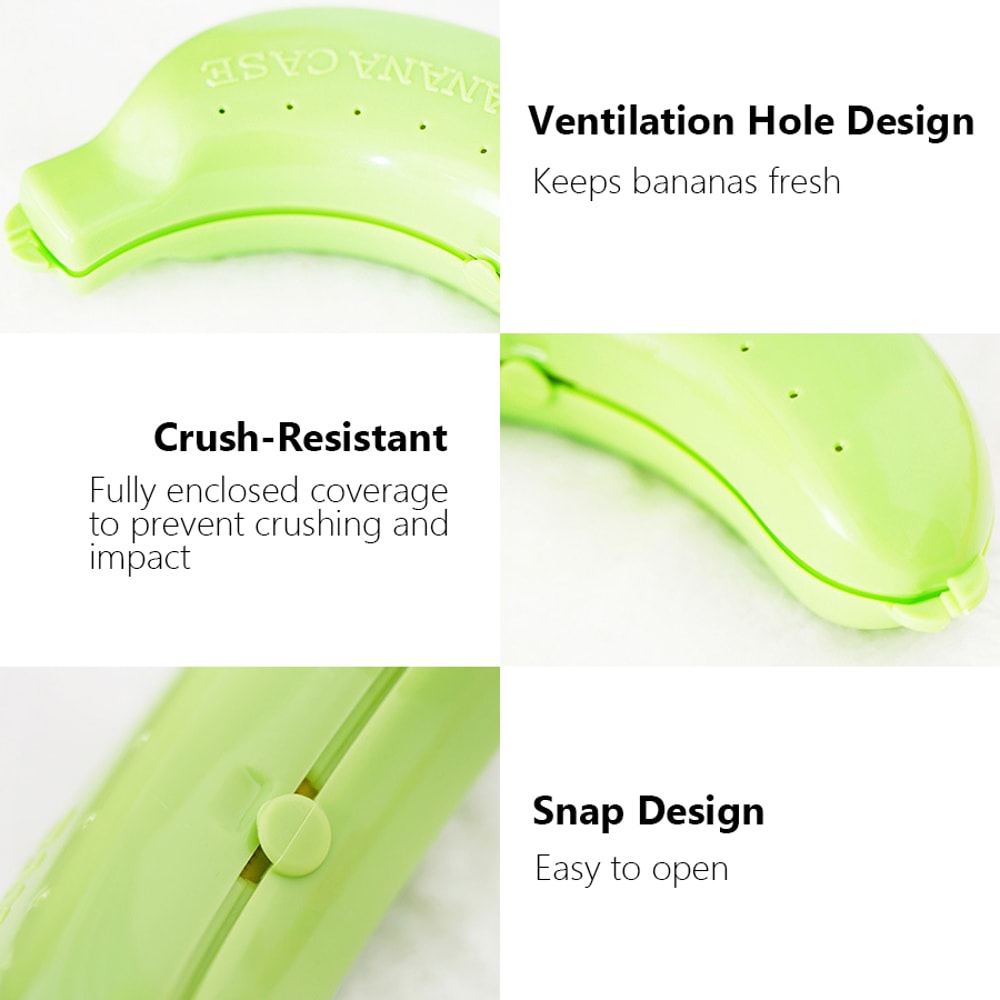 Cute Banana Storage Box for Outdoor Travel, Durable Banana Protector Case for Lunch, Hiking Fruit Container Holder