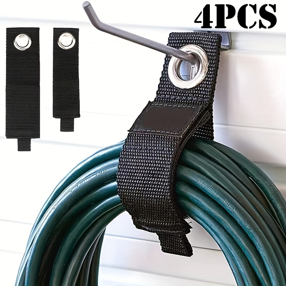 Heavy-Duty Storage Straps, Reusable Extension Cord Organizer, Cable Ties, Hose Storage Accessory Holder for Garage