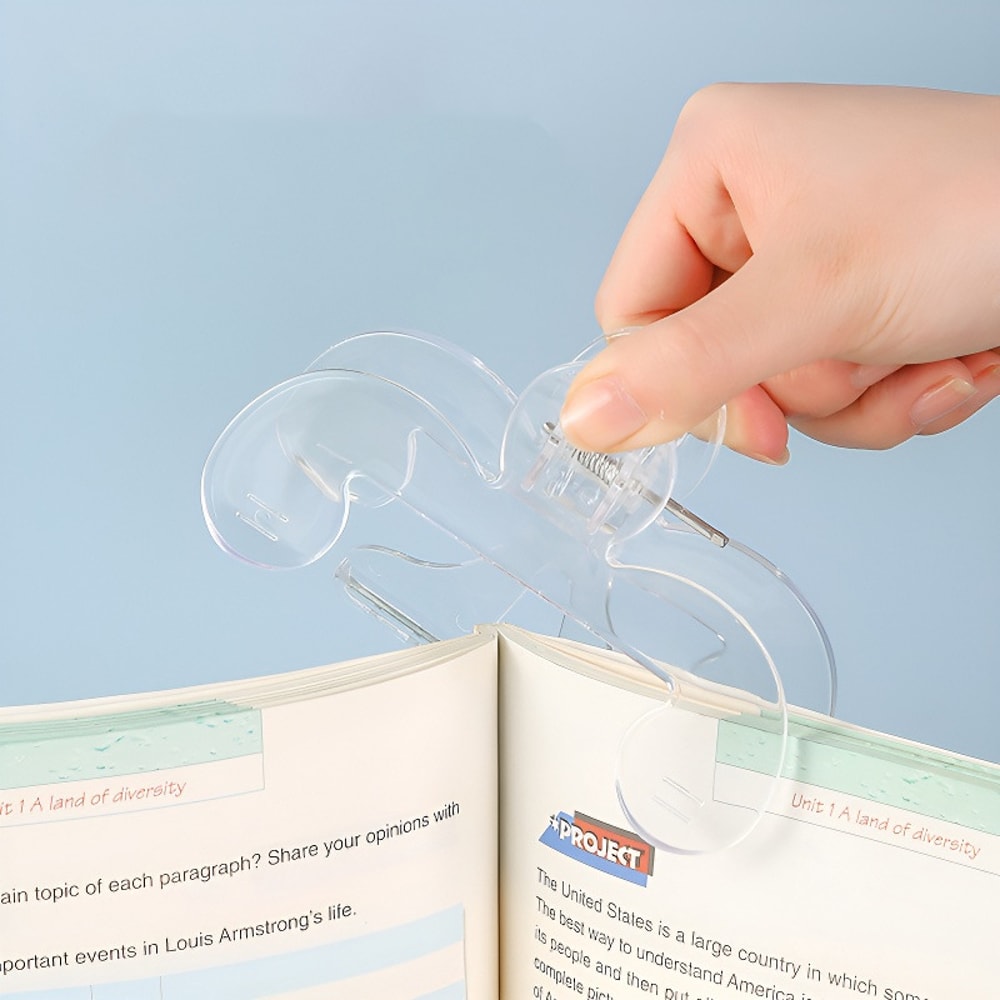 3pcs Book Clip Set, Simple Reading Stand with Note Clamp Anti-Flip Folder Fixed Reading Holder for Desk, Office