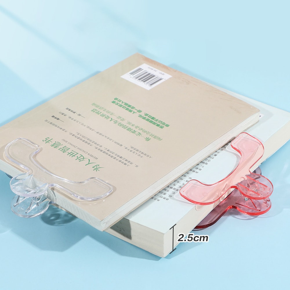 3pcs Book Clip Set, Simple Reading Stand with Note Clamp Anti-Flip Folder Fixed Reading Holder for Desk, Office