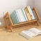 Desktop Bookshelf Organizer Bamboo Office Document Magazine Storage Shelf For Student Economy Stand