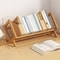 Desktop Bookshelf Organizer Bamboo Office Document Magazine Storage Shelf For Student Economy Stand