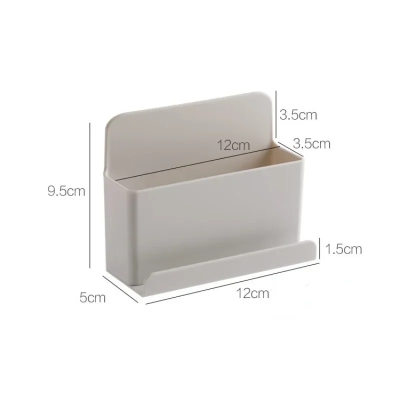 Multifunctional Punch Free Wall Mounted Storage Box, TV Air Conditioner Remote Control Organizer for Home, Office, Hotel