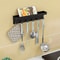 White Key Holder for Wall Decor, Mail Shelf Organizer Tableware Hanger with 6 Hooks, Wall-Mounted Storage Rack