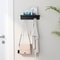 White Key Holder for Wall Decor, Mail Shelf Organizer Tableware Hanger with 6 Hooks, Wall-Mounted Storage Rack