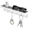 White Key Holder for Wall Decor, Mail Shelf Organizer Tableware Hanger with 6 Hooks, Wall-Mounted Storage Rack
