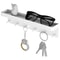 White Key Holder for Wall Decor, Mail Shelf Organizer Tableware Hanger with 6 Hooks, Wall-Mounted Storage Rack