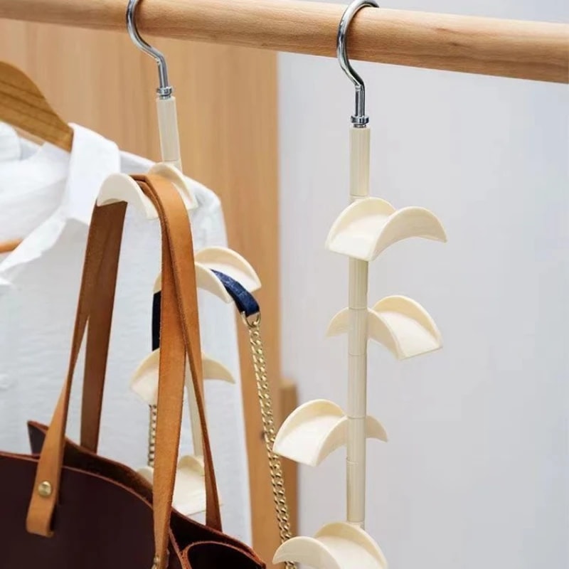 360 Degree Arched Hanger Hook, Durable Bag Rack Holder for Home Storage, Closet, Hats, Silk Scarves, Shawls, Purses