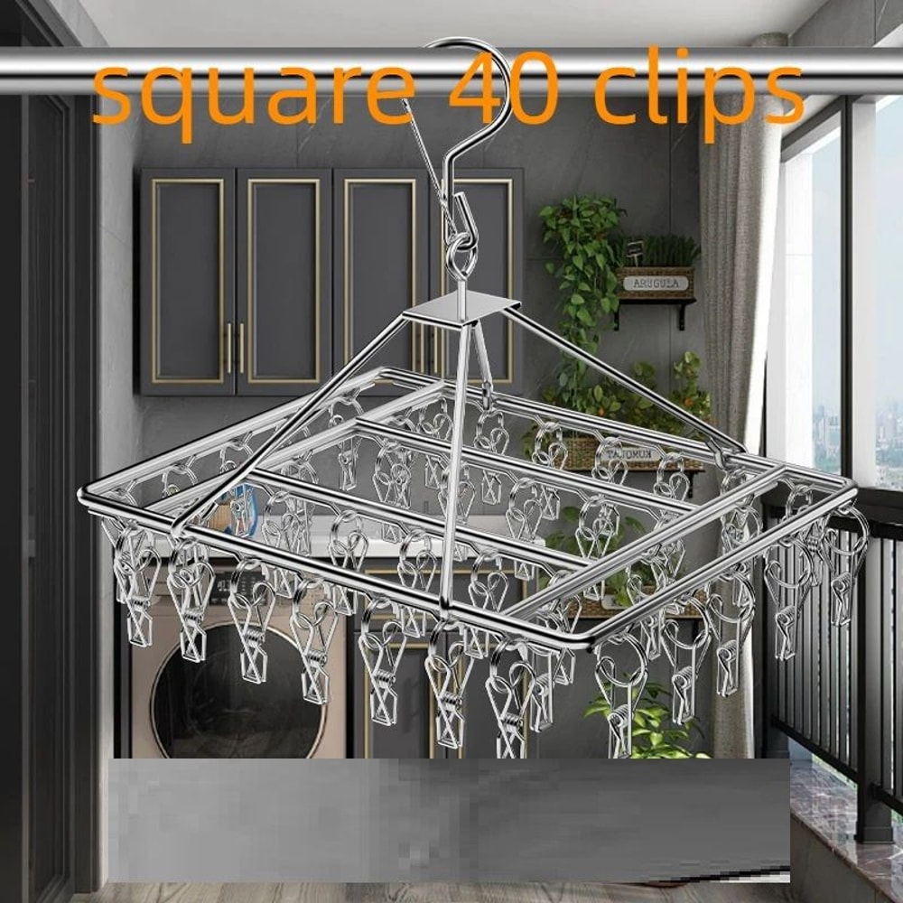 Premium Stainless Steel Windproof Clips HeavyDuty Clothespin For Laundry Hanger Clothesline Sock To 6