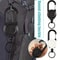 Retractable Heavy Duty Pull Reel Carabiner AntiTheft Key Chains With Strong Steel Wire Rope Buckle 3