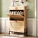 Bohemian Shoe Cabinet with 2 Flip Drawers, Free Standing Shoe Storage Organizer with Rattan Doors for Entryway