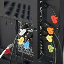 10/20/30/50pcs reusable color cable labels, ties with write-on tags, easy wire identification for organized cables