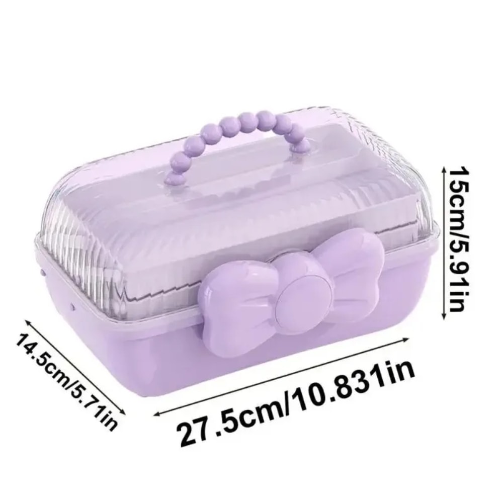 Cute MultiLayer Hairpin Storage Box For Girls Jewelry Hair Accessories Organizer Toy Storage Box 2