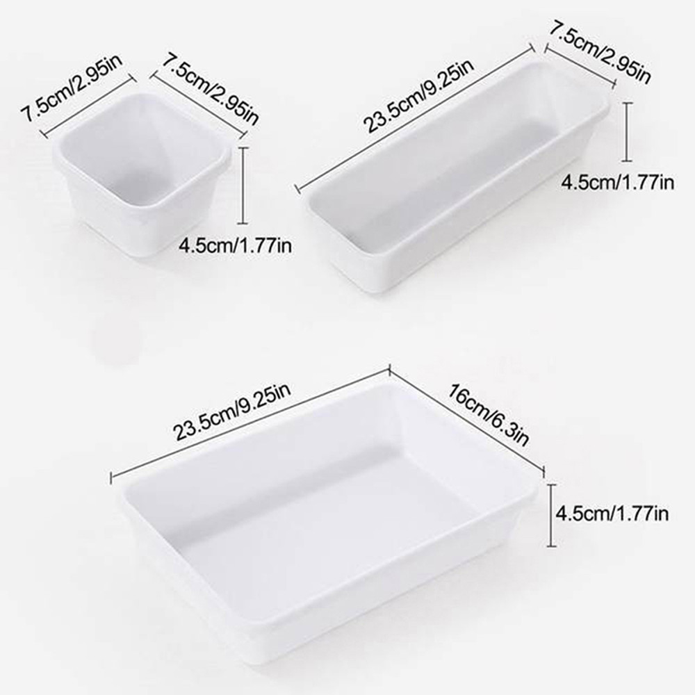 13Pcs Drawer Organizers Separator, Home, Office Storage Box for Desk, Kitchen, Bathroom, Makeup, Stationery & More