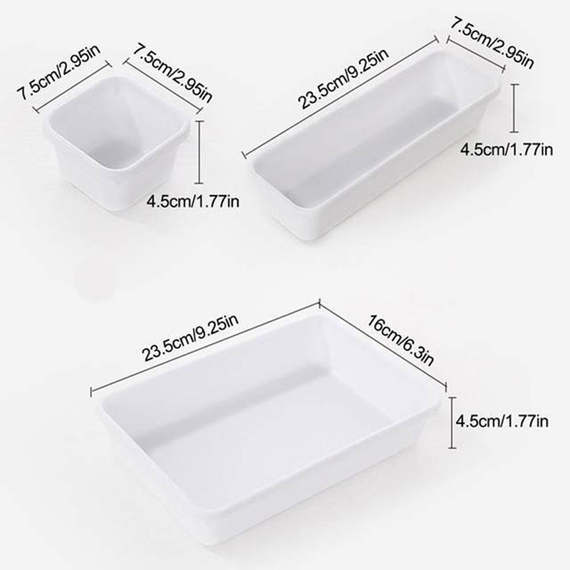 13Pcs Drawer Organizers Separator, Home, Office Storage Box for Desk, Kitchen, Bathroom, Makeup, Stationery & More