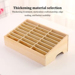 24-cell simple mobile phone storage box, wooden multi-grid organizer for office, classroom conference rooms