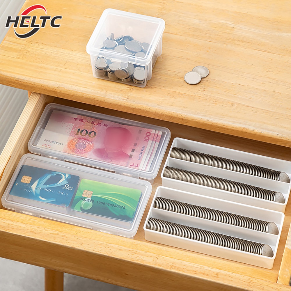 Portable Storage Box, Paper Money Album, Banknote Case with Transparent Plastic Holder for Coin Storage, Collection