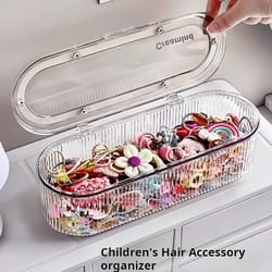 hair accessories organizer acrylic storage box clear hair tie organizer for headband laundry pods container desktop storage box