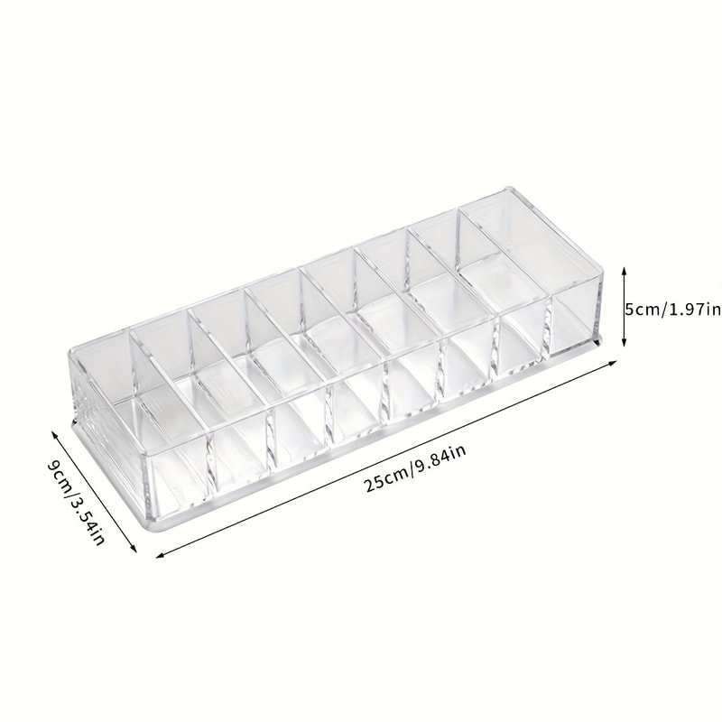 Acrylic Nail Polish Organizer, Clear Display Rack for Cosmetic Storage, Durable & Easy to Clean Nail Studio Props