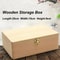 Handmade Solid Wood Jewelry Case, Rectangular Flip Top Wooden Storage Box, Crafted Gift for Keepsakes, Treasures