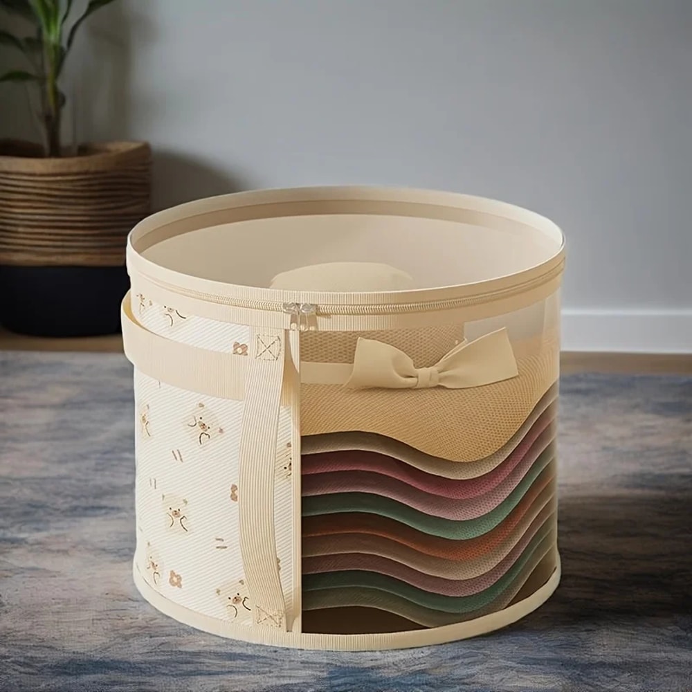 Hat Storage Box, Travel-Friendly Organizer for Beach Hats, Wide Brimmed Hats, Sun Hats, Wardrobe Accessory Essential