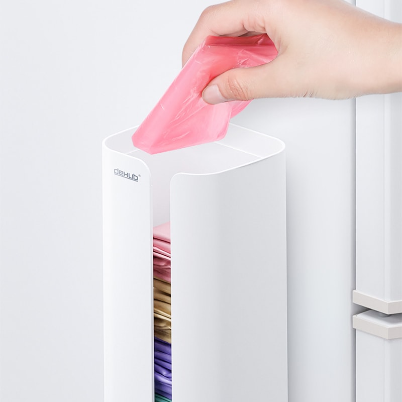 Nordic Style Kitchen Garbage Bag Storage Rack, Plastic Household Organizer Case for Bathroom Shoe Cover Creative Stroage