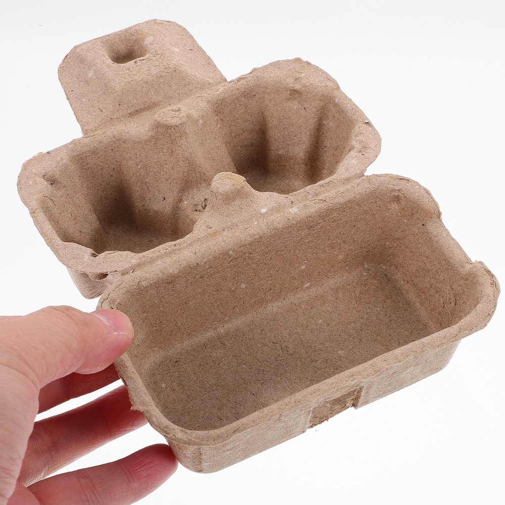 12Pcs Egg Carton, Paper Pulp Container Egg Box Storage Bulk Egg Holders, Chicken Egg Trays & Fridge Organizers for Safe