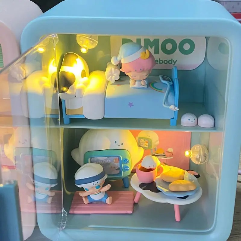 Rectangle Box Storage, Anime Figure & Doll Collection Display Stand Organizer Case for Dimoo Home Decor