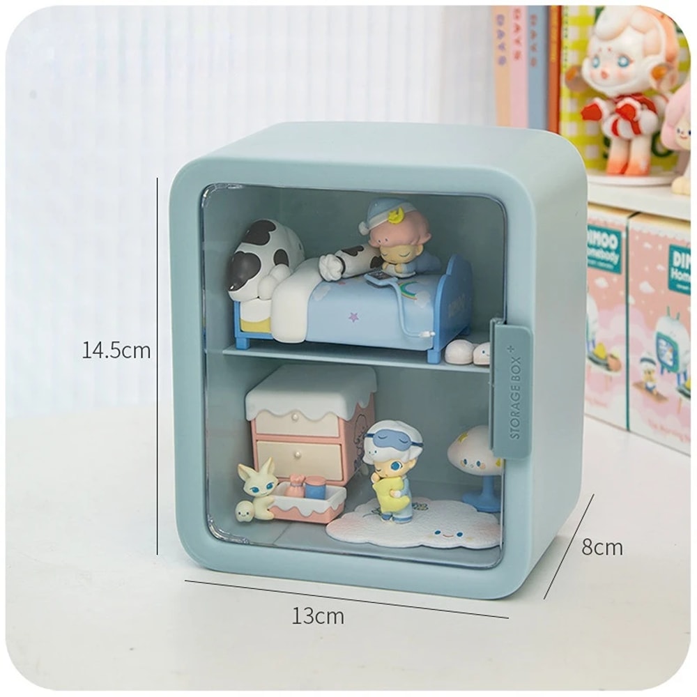 Rectangle Box Storage, Anime Figure & Doll Collection Display Stand Organizer Case for Dimoo Home Decor
