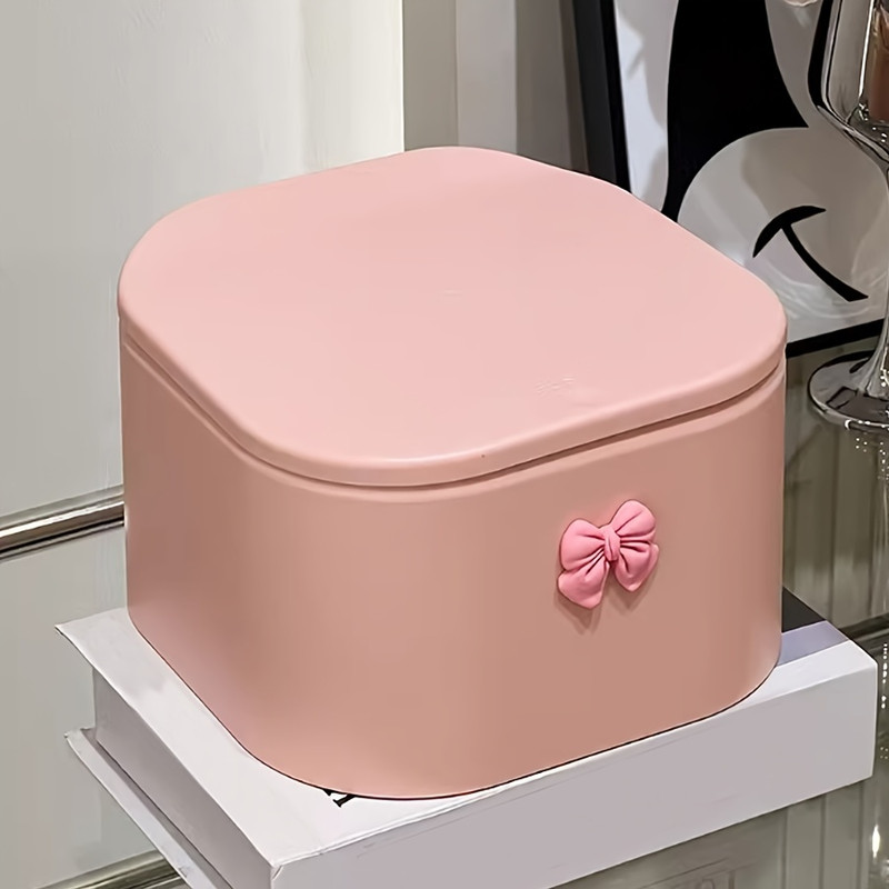 Hair Accessories Organizer for Girls, Hair Tie Headband Storage Box for Bows, and Swab Organization Bathroom Containers