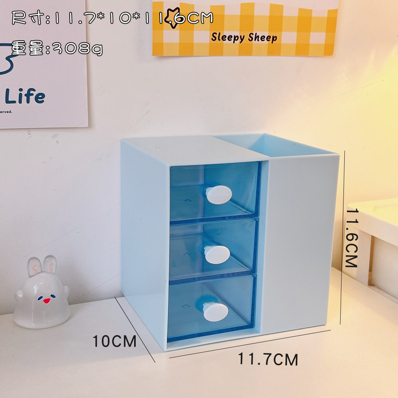 Cute Cartoon Storage Box, Style Multifunctional Desktop Organizer for Student Stationery Supplies