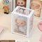 Labubu Display Box Glass Vinyl Doll Storage Case Handmade Transparent Display For Cotton Dolls Desk 5