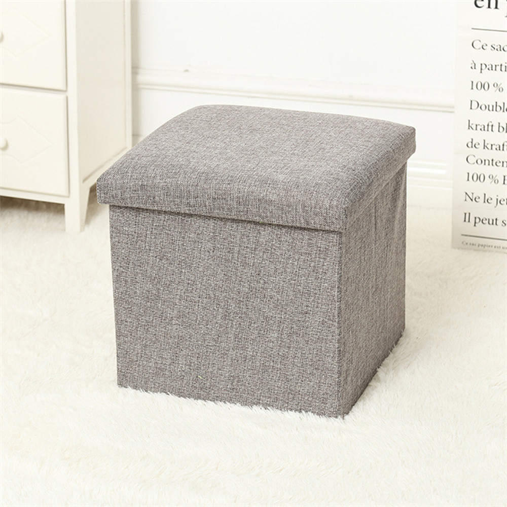 1pc Foldable Fabric Storage Stool, Multifunctional Home Organizer for Shoes, Toys & More, Space-Saving Storage Box