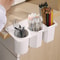 Simple and Multifunctional Table side Adhesive Makeup Brush Storage Tube Student Stationery, Pen Holder.