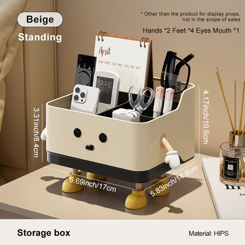 UFORU Desktop Storage Box, Remote Control, Debris Organizer for Office, Dormitory, and Stationery Compartment