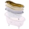 Mini Bathtub Makeup Organizer, Gold Silver Soap Jewelry Storage Box, Desktop Sundry Storage Case for Small Accessories