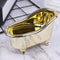 Mini Bathtub Makeup Organizer, Gold Silver Soap Jewelry Storage Box, Desktop Sundry Storage Case for Small Accessories