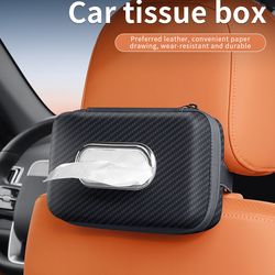 creative car mounted tissue box drawer, multifunctional armrest, backrest hanging organizer with sun visor
