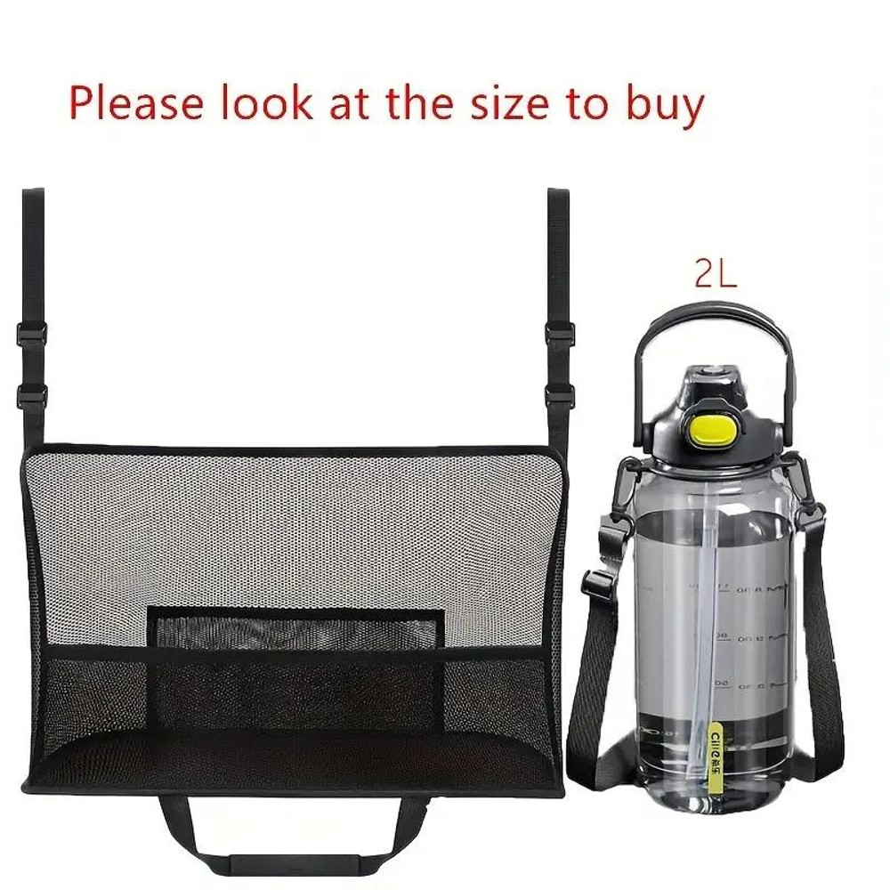 1pc Spacious Car Seat Mesh Bag For Dogs Pets Convenient Handbag Purse Clip Organizer With Back Se 3