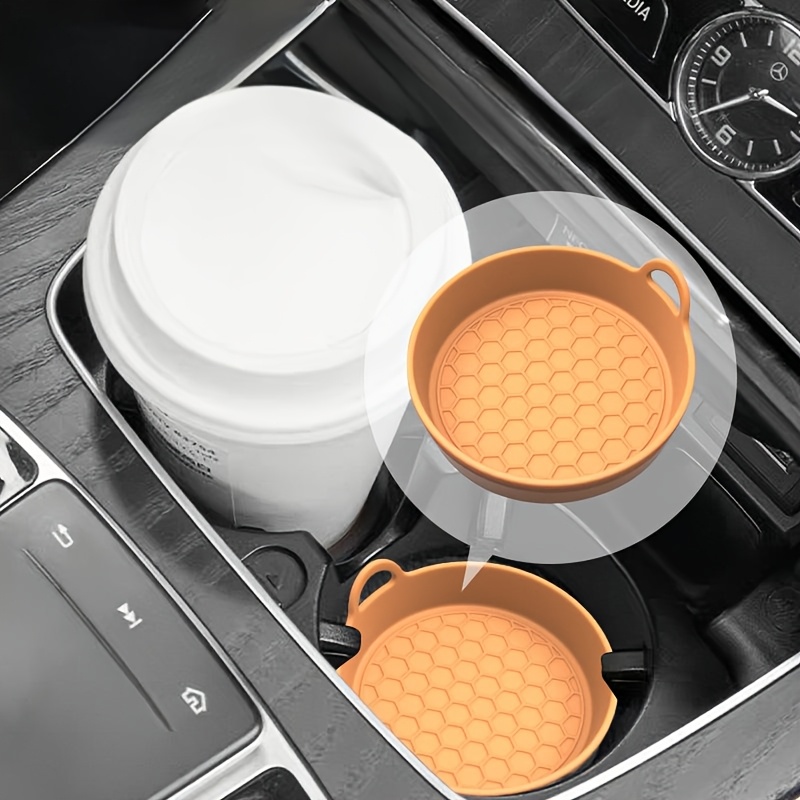 2pcs Car Auto Cup Holder Anti-Slip Insert Coasters, Soft Silicone Pads, Universal Fit for Most Cup, Interior Accessories