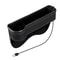 New Car Crevice Storage Box with 2 USB Charger – Colorful LED Seat Gap Organizer for Phones, Cards & Bottles