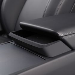 new multi-functional central armrest storage box for tesla model y/3/3 highland, car glasses, phone organizer accessory