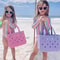 Mini EVA Waterproof Beach Bag for Women, Kids, Summer Storage Basket, Picnic Tote, Jelly Shopping Bag, Anti-Deformed Bag