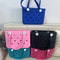 Mini EVA Waterproof Beach Bag for Women, Kids, Summer Storage Basket, Picnic Tote, Jelly Shopping Bag, Anti-Deformed Bag