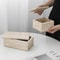 Modern Natural Travertine Storage Box, Elegant Cover Design for Home, Hotel, Desktop Decoration