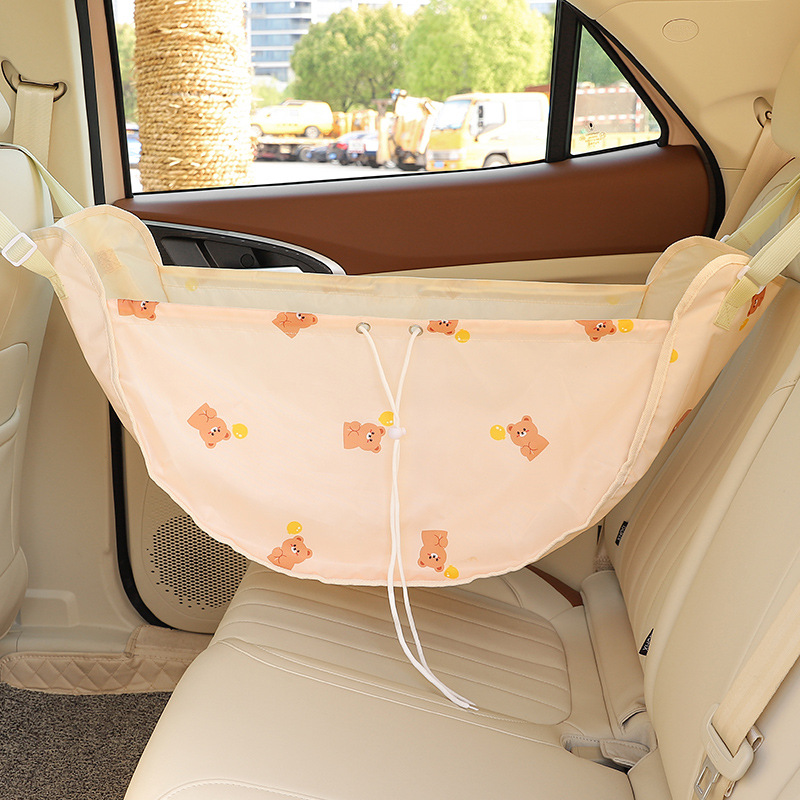 Multifunctional Car Storage Bag, Rear Seat Backrest Organizer, Cute Mesh Hanging Bag for Car Accessories, Essentials