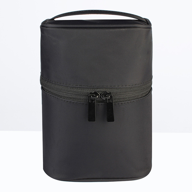 Waterproof Handheld Bag for Women, Large Capacity Nylon Makeup Storage, Travel Toiletry Bag with Thick Padding