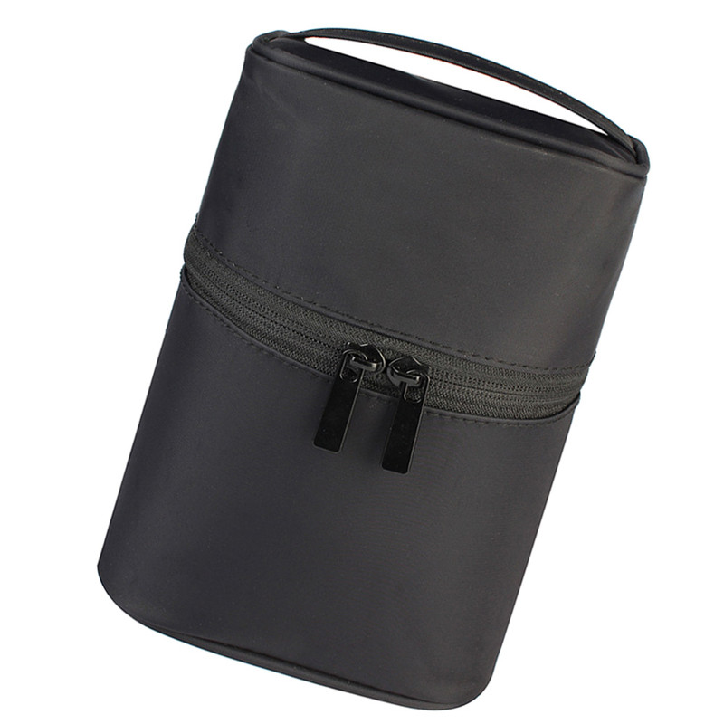 Waterproof Handheld Bag for Women, Large Capacity Nylon Makeup Storage, Travel Toiletry Bag with Thick Padding