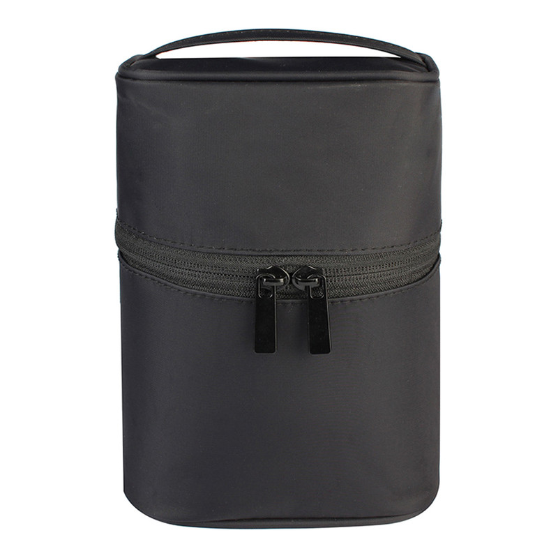 Waterproof Handheld Bag for Women, Large Capacity Nylon Makeup Storage, Travel Toiletry Bag with Thick Padding