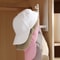 1Pcs Punch Free Hat Hanger, L-Shaped Wall Mount Holder with 6 Hooks, Multifunctional Clothes, Baseball Cap Storage Rack